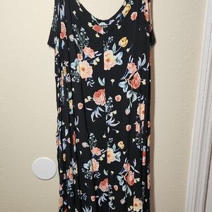 Torrid Midi Challis Trapeze Dress Size 2